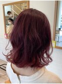 ダブルカラーピンクベージュベージュカラーケアブリーチレイヤー