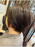 40代50代ミセスヘア☆白髪染めナチュラルブラウン大人ショート