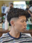 アップバング、メンズパーマスタイル