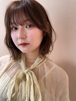 サンド ミュウ 横浜店(sand mieu)&nbsp;ボブオリーブベージュ髪質改善縮毛矯正フェイスレイヤー