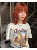 【KASUMI天神美容室】秋色×オレンジ×海外ヘア