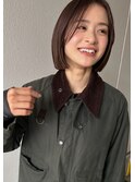 ソフトな顔周りとシャープなラインの抜け感ボブ