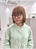 顔まわりレイヤーボブ×ハイトーン