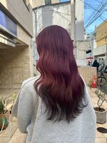 アース 高円寺店(HAIR & MAKE EARTH)&nbsp;カシスピンクと裾カラー 【@mppp_32485】