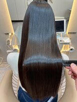 ハローバイシー 仙台(Hello by Sea)&nbsp;艶髪ダスティーブラウン×縮毛矯正[美髪/韓国風/顔周り]