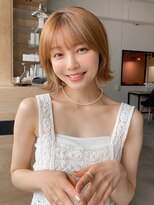 エトラ 渋谷店(etora) 前髪 外ハネボブ チェリーブラウン ミニウルフ"