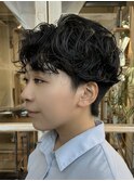 レディースショートリッジパーマソフト刈り上げ