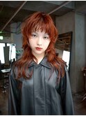 【GEEKS渋谷】ハッシュカット/ロングウルフ/ワンブリーチ/暖色系