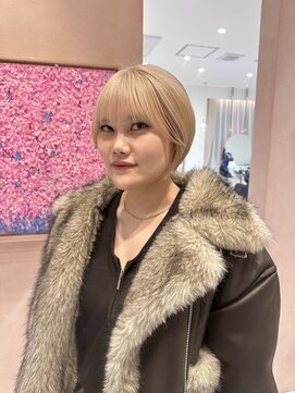 オン キャナルシティ博多前店(on) 【哉汰】ホワイトベージュ/ショートヘア/前髪カット20代