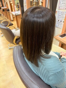 ヒラトヤ 肴町店 大人キレイ透明感艶感チョコレートブラウンナチュラルストレート