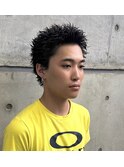 スパイキーショートベリーショート短髪アップバングフェード