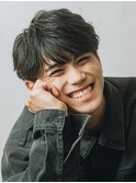 シャドウパーマラウンドマッシュフェザーパーマメンズパーマ眉毛