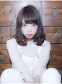 【salon de MiLK原宿】大人かわいいフェザーミディアムボブ