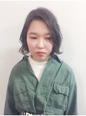 やわらかダークアッシュボブ