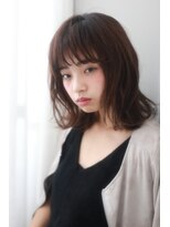 テトラ バイ ネオリーブ 横浜西口店(tetra by neolive)&nbsp;お洒落ミディアムボブパーマ×暗髪アッシュ