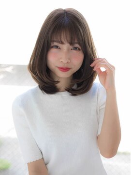 リリアン 表参道(relian) シースルーバングの内巻きミディ☆relian表参道