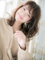 モッズ ヘア 福岡姪浜店(mod's hair) *mod's姪浜*…斜めバングで目力UP♪グラマラスセミディb