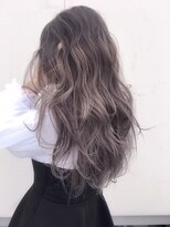 ヌイ 横浜(nui) ラベンダーアッシュ毛先パーマことりベージュウォーターフォール