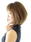 30代40代人気 お手入れ簡単ひし形ボブ