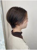 ショート×バングインナーカラー