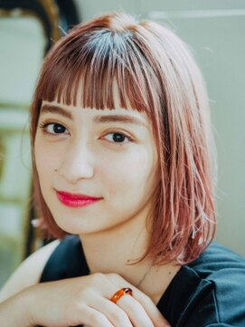 ヘアークラブ(HAIR CLUB) オン眉ピンクヘア