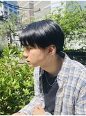 ナチュラル ナチュラルマッシュ センターパート 刈り上げ 2ブロ