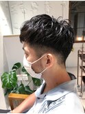 《長谷川》ワイルドツーブロック フェザーショート刈り上げ