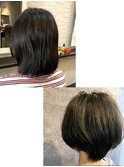 重ためワンレングスからバッサリショートボブ