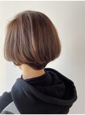 ボブショート×アッシュブラウン◎20代30代40代50代
