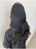 韓国風ロング×ブルーブラック