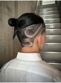 1884渋谷メンズカット黒髪バリカンアートマンバンブラックヘア