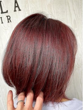 テーラヘアー 公津の杜店(TELA HAIR) ラズベリーピンク×ワンレングスショートボブ♪【公津の杜店】