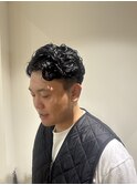 ナチュラルパーマ/スパイラルパーマ/メンズカット/韓国マッシュ