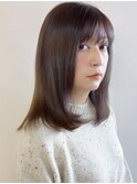 大人のシンプルミディ☆ストカール/お手入れ簡単/顔周りレイヤー