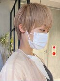 天神ショートボブヘアショートカットダブルカラーケアブリーチ