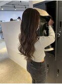 mellow brown balayage