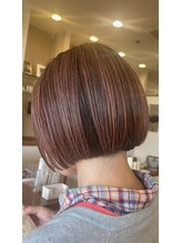 ジッカジッカ(Jicca Zicca) ボブ/ハイライト/ピンクベージュカラー