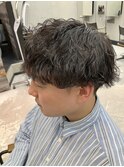 波巻きパーマ