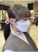 顔周りカット/小顔/おくれ毛/韓国風ヘア/くびれヘア大人ガーリー