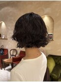 #ボブパーマ　ニュアンスパーマ　くせ毛風パーマおしゃれパーマ