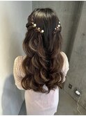 ふわふわ可愛い！ねじりハーフツイン