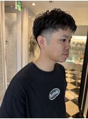 メンズカット、刈り上げパーマ、ペーパーフェード