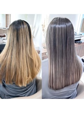 アッシュ 大宮店(Ash) バレイヤージュBeforeAfter1