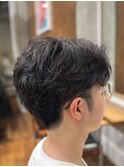 センターパート/メンズパーマ.20代30代40代