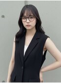前髪×小顔×レイヤー×髪質改善×ブルーブラック