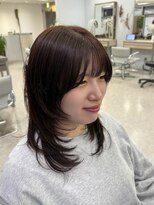 アルテヘアー(arte HAIR) 【arte HAIR】ミディアムレイヤー/ピンクブラウン