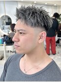 スキンフェード×ホワイトメッシュ