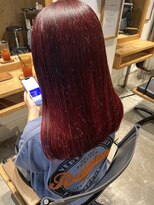 へアサロンアンドカフェガーデン(hair salon&cafe GARDEN)&nbsp;毛先ブリーチ履歴あり/チェリーレッド