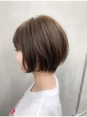 大人かわいい ショートボブ 20代30代40代 スッキリ 丸みショート