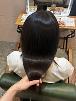 スーリール 福岡別府店(Sourire) 縮毛矯正 ロング ツヤ髪 ツーウェイバング 顔周りカット